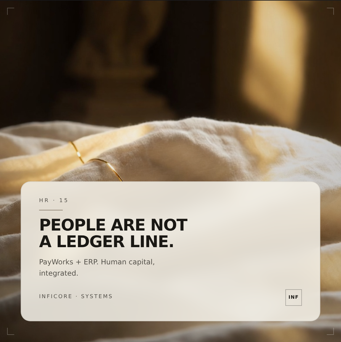 PEOPLE ARE NOT A LEDGER LINE.