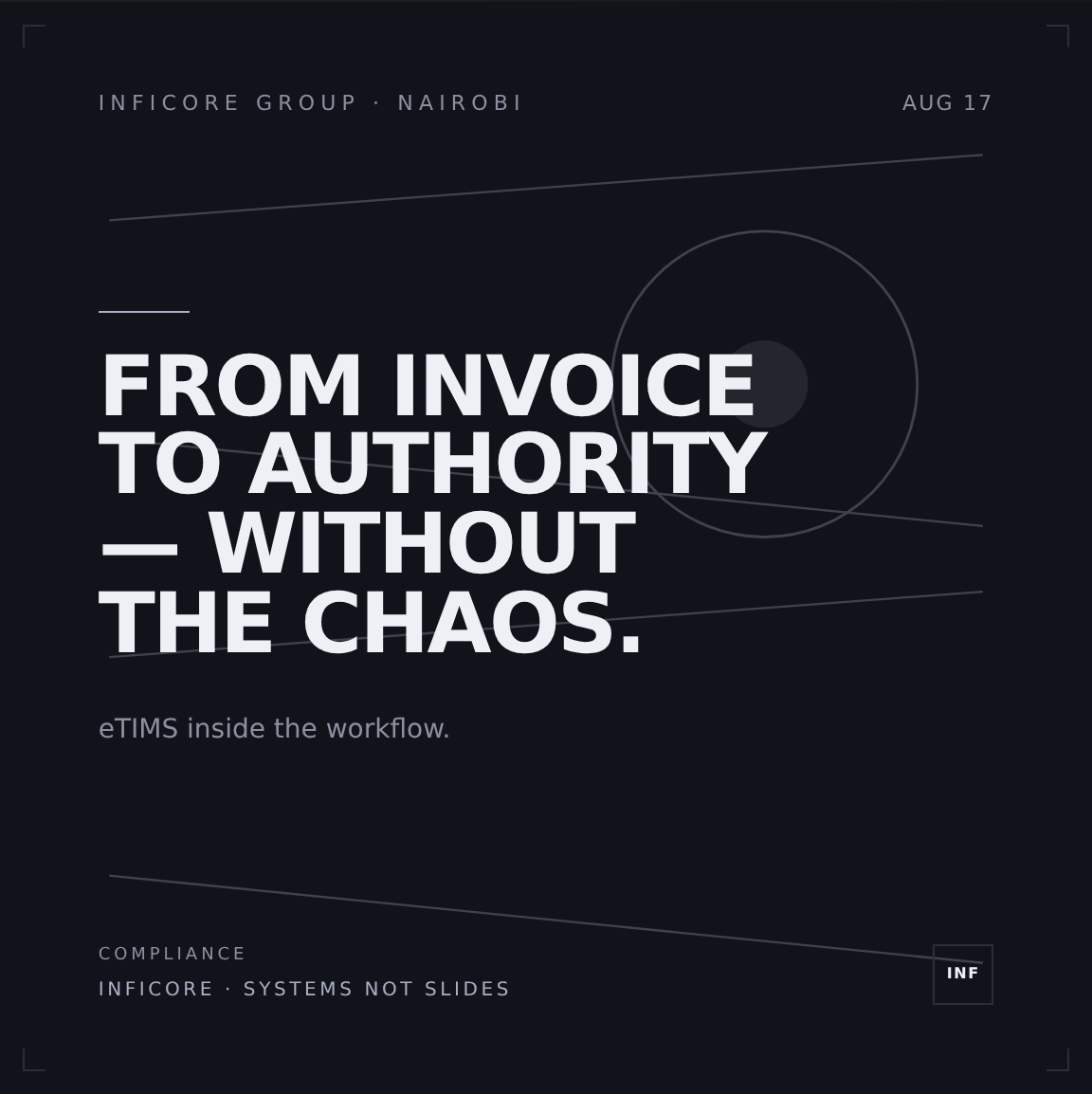 FROM INVOICE TO AUTHORITY — WITHOUT THE CHAOS.